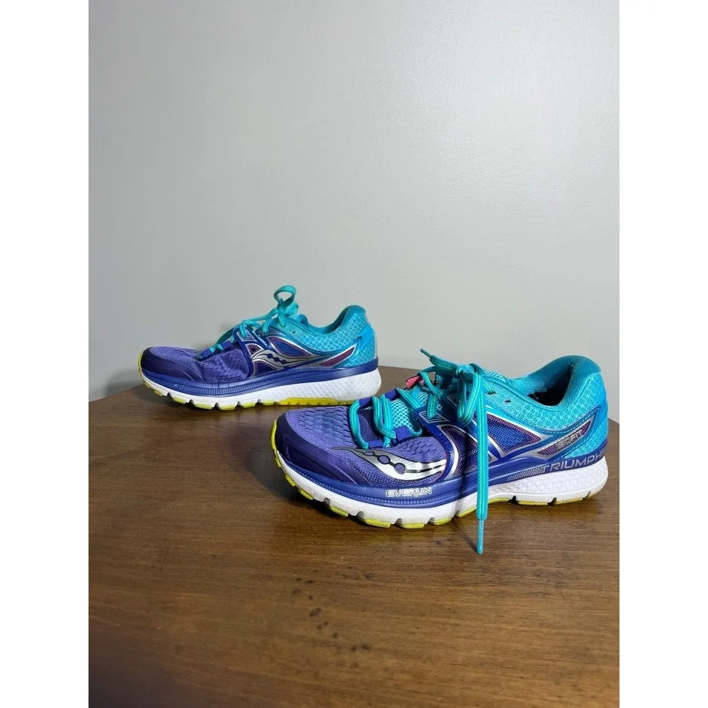 Saucony Triumph ISO 3 Running Sneakers Shoes‎ S10346-1 Purple Blue Women's 7